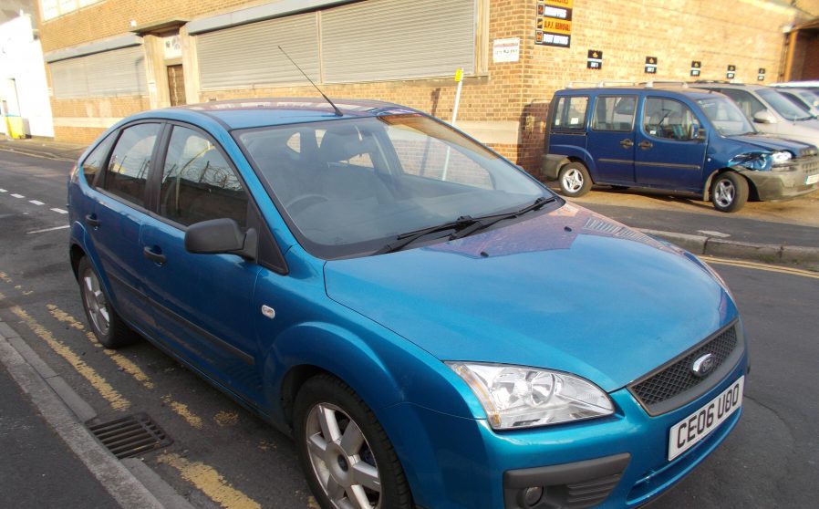 Ford Focus Sport Blue Nearside Front.